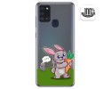 Funda Gel Transparente para Samsung Galaxy A21s diseño Conejo Dibujos