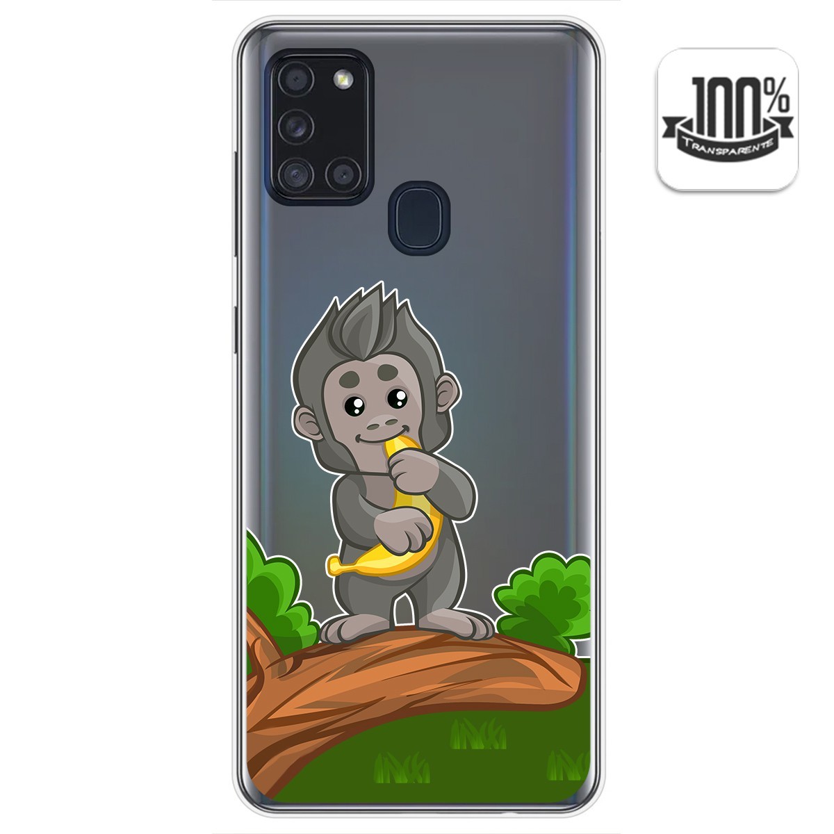 Funda Gel Transparente para Samsung Galaxy A21s diseño Mono Dibujos