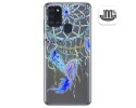 Funda Gel Transparente para Samsung Galaxy A21s diseño Plumas Dibujos