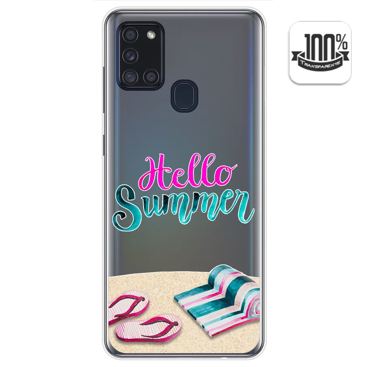 Funda Gel Transparente para Samsung Galaxy A21s diseño Summer Dibujos