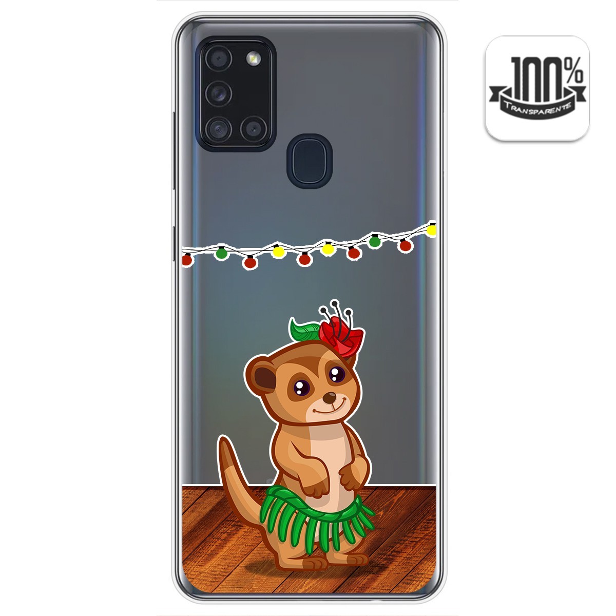 Funda Gel Transparente para Samsung Galaxy A21s diseño Suricata Dibujos