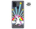 Funda Gel Transparente para Samsung Galaxy A21s diseño Unicornio Dibujos