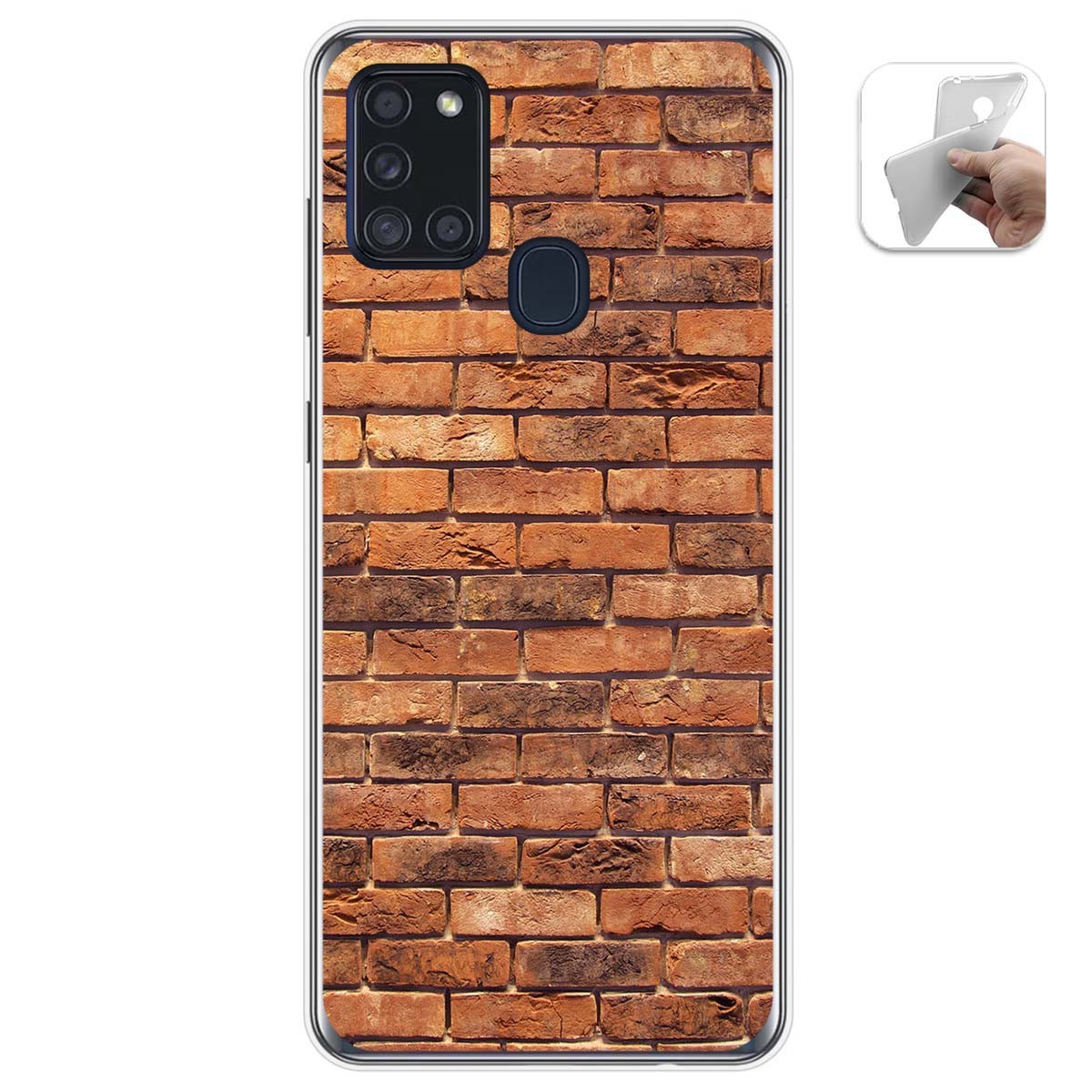Funda Gel Tpu para Samsung Galaxy A21s diseño Ladrillo 04 Dibujos