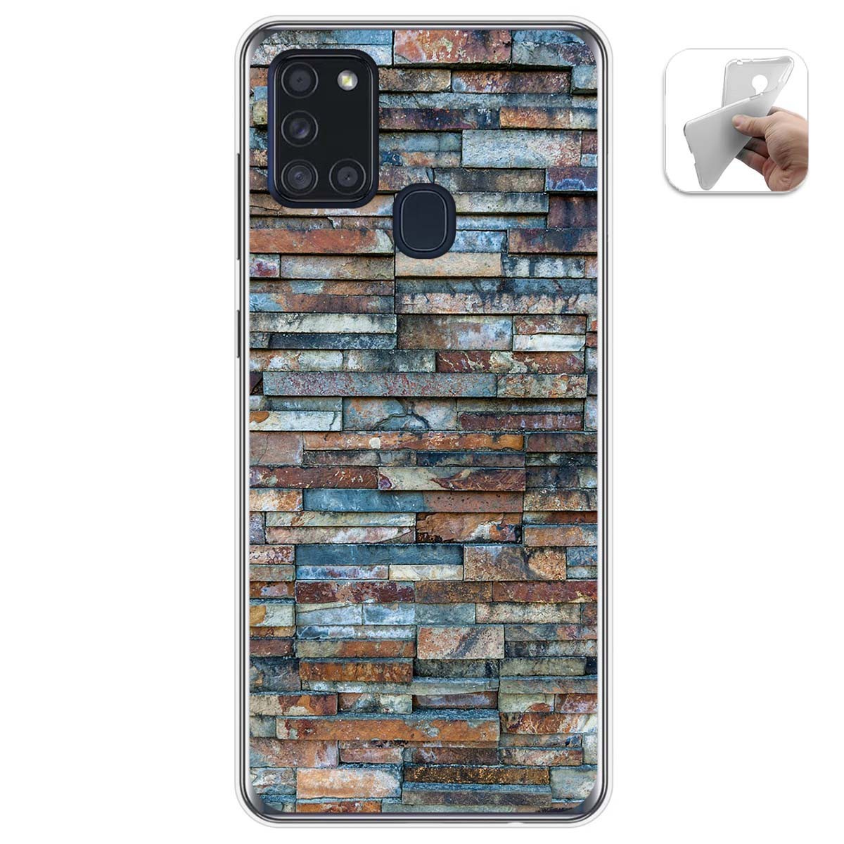 Funda Gel Tpu para Samsung Galaxy A21s diseño Ladrillo 05 Dibujos