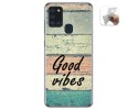 Funda Gel Tpu para Samsung Galaxy A21s diseño Madera 01 Dibujos