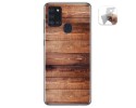 Funda Gel Tpu para Samsung Galaxy A21s diseño Madera 02 Dibujos