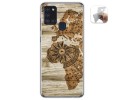 Funda Gel Tpu para Samsung Galaxy A21s diseño Madera 07 Dibujos