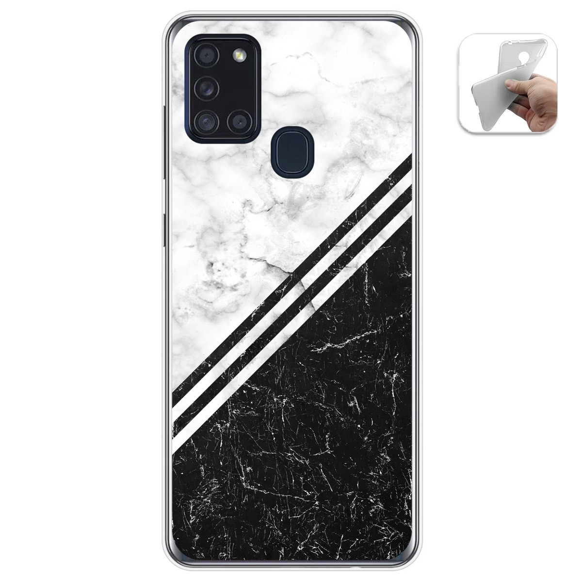 Funda Gel Tpu para Samsung Galaxy A21s diseño Mármol 01 Dibujos