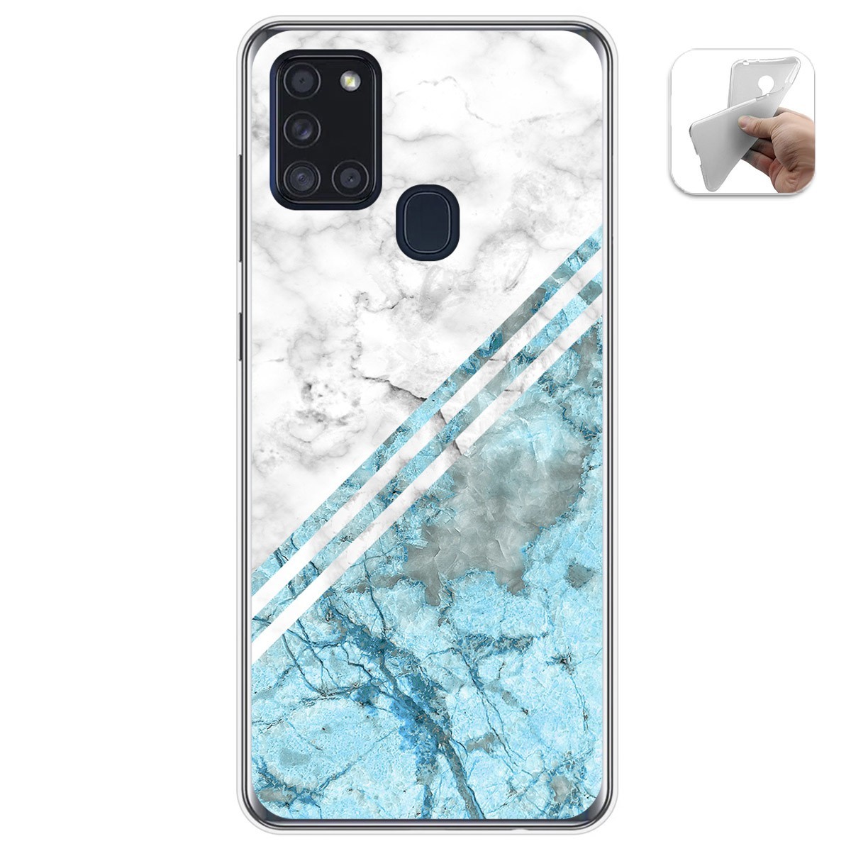 Funda Gel Tpu para Samsung Galaxy A21s diseño Mármol 02 Dibujos