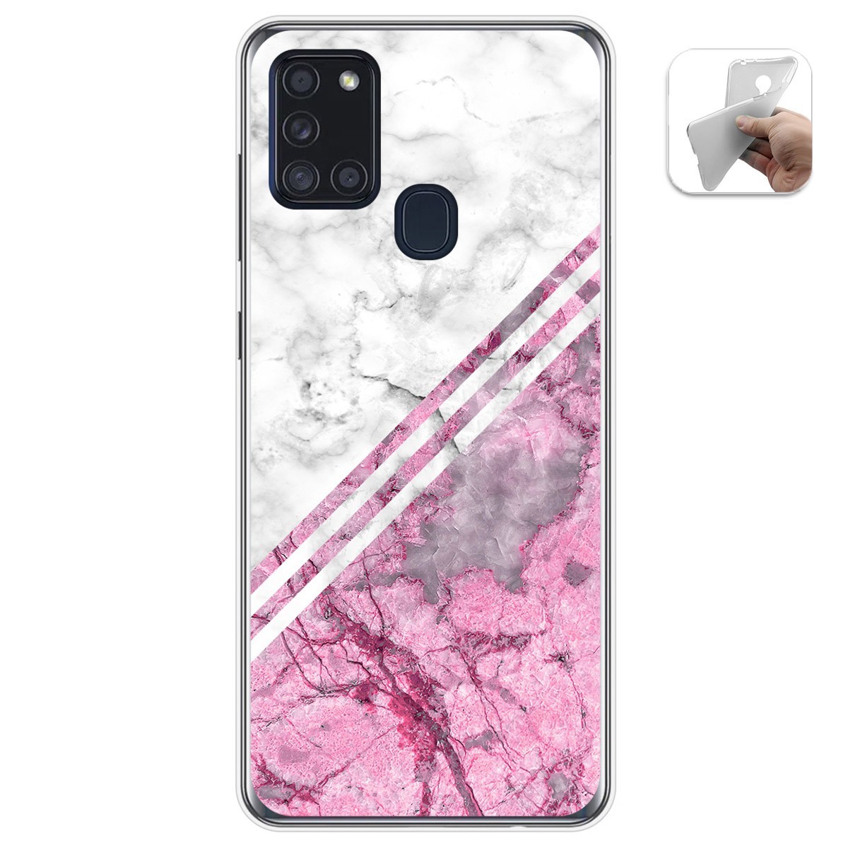Funda Gel Tpu para Samsung Galaxy A21s diseño Mármol 03 Dibujos