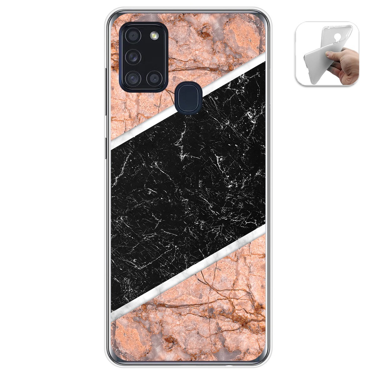 Funda Gel Tpu para Samsung Galaxy A21s diseño Mármol 07 Dibujos