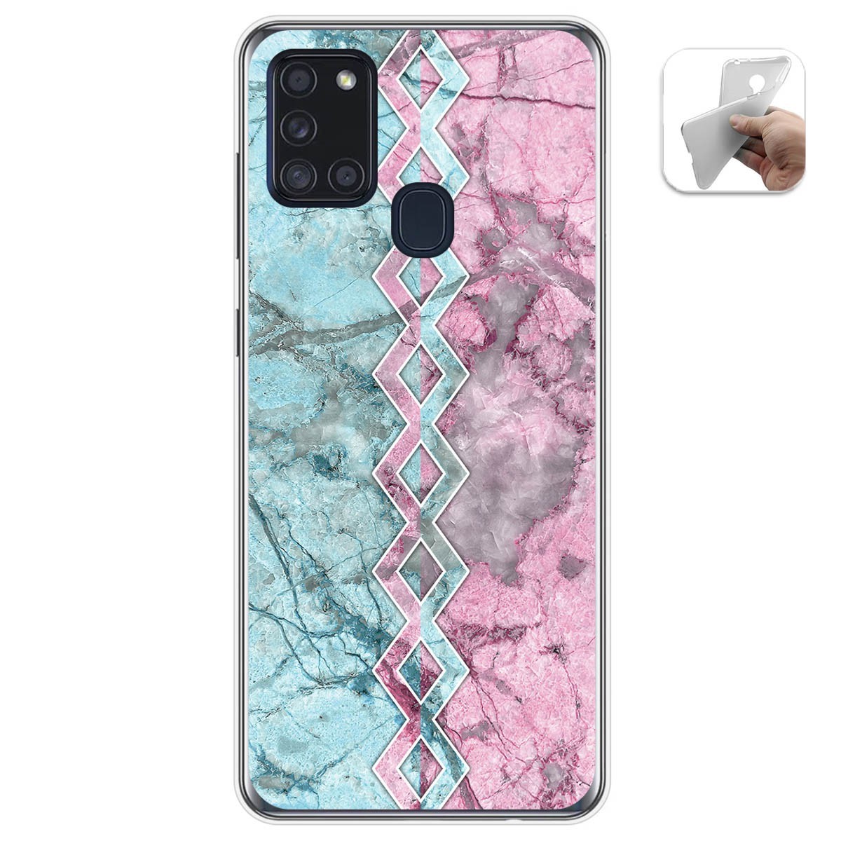 Funda Gel Tpu para Samsung Galaxy A21s diseño Mármol 08 Dibujos