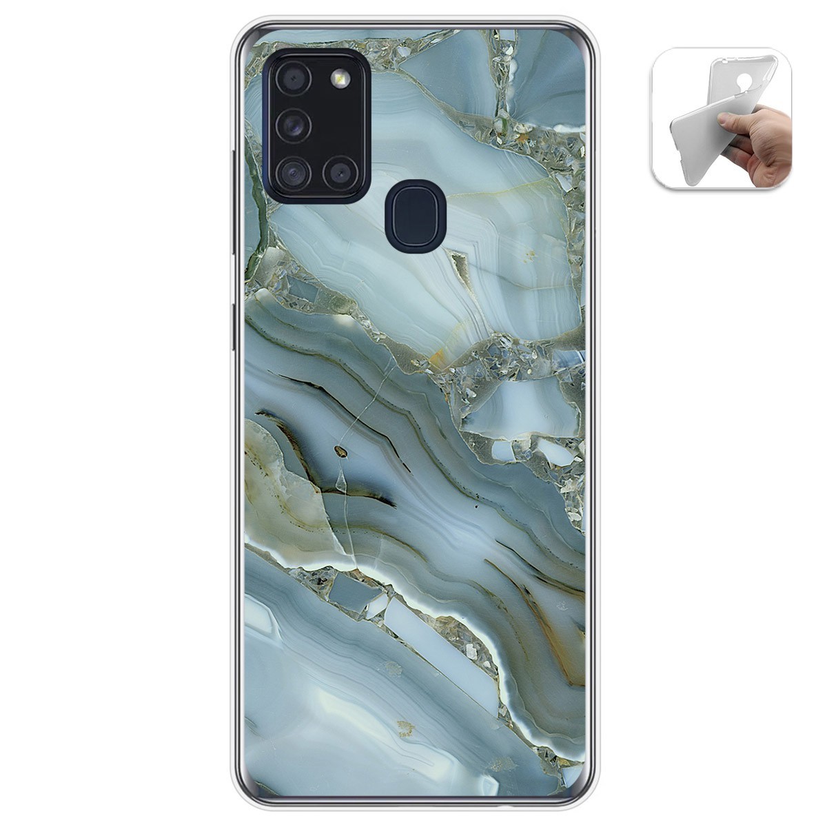 Funda Gel Tpu para Samsung Galaxy A21s diseño Mármol 09 Dibujos