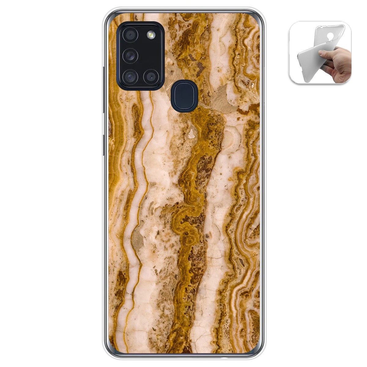 Funda Gel Tpu para Samsung Galaxy A21s diseño Mármol 10 Dibujos