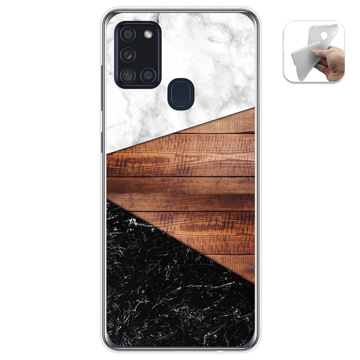 Funda Gel Tpu para Samsung Galaxy A21s diseño Mármol 11 Dibujos