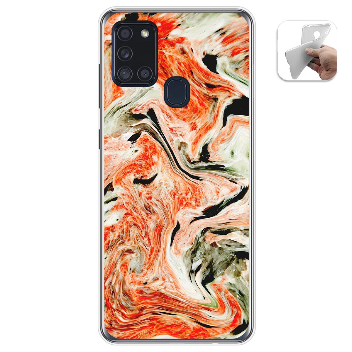 Funda Gel Tpu para Samsung Galaxy A21s diseño Mármol 12 Dibujos