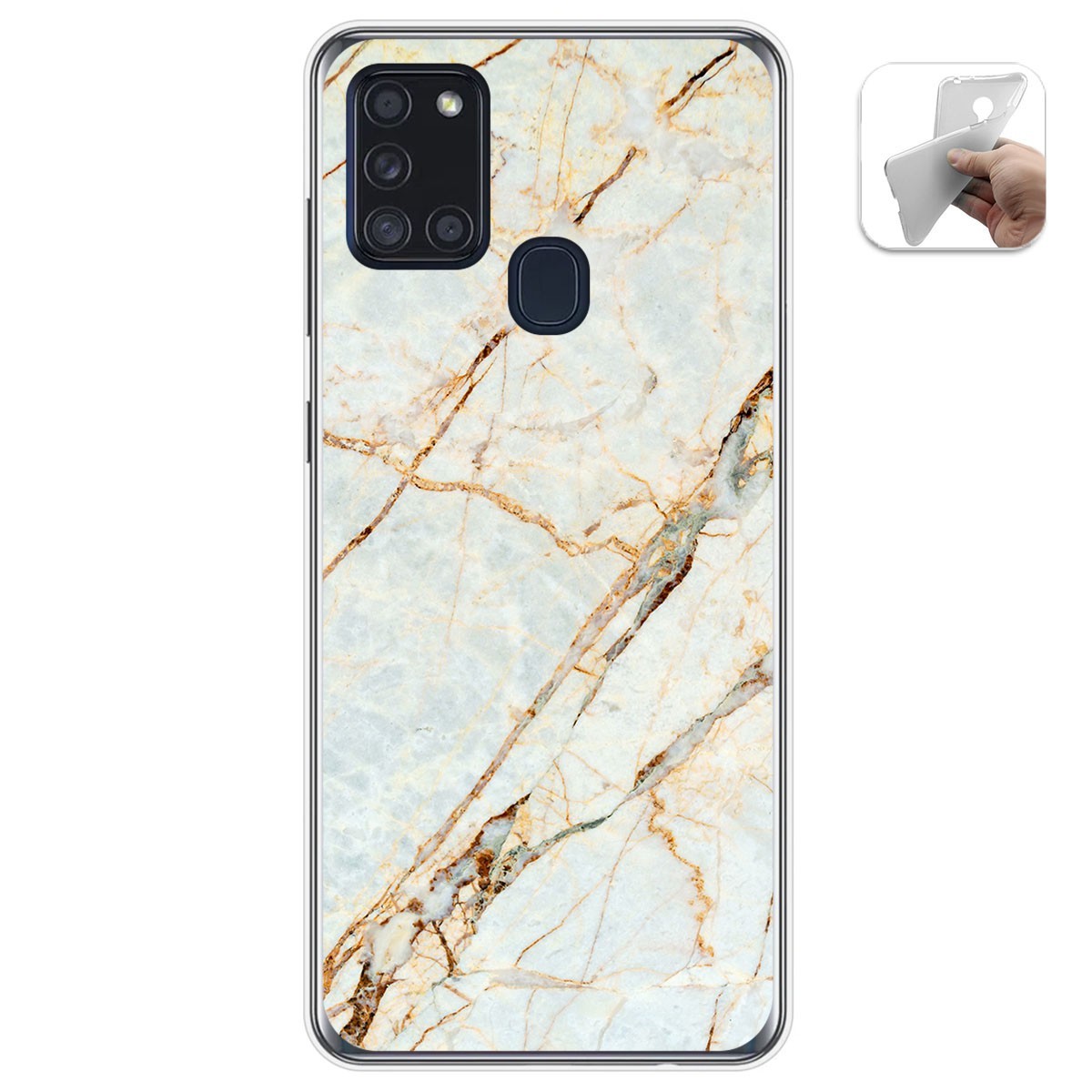 Funda Gel Tpu para Samsung Galaxy A21s diseño Mármol 13 Dibujos