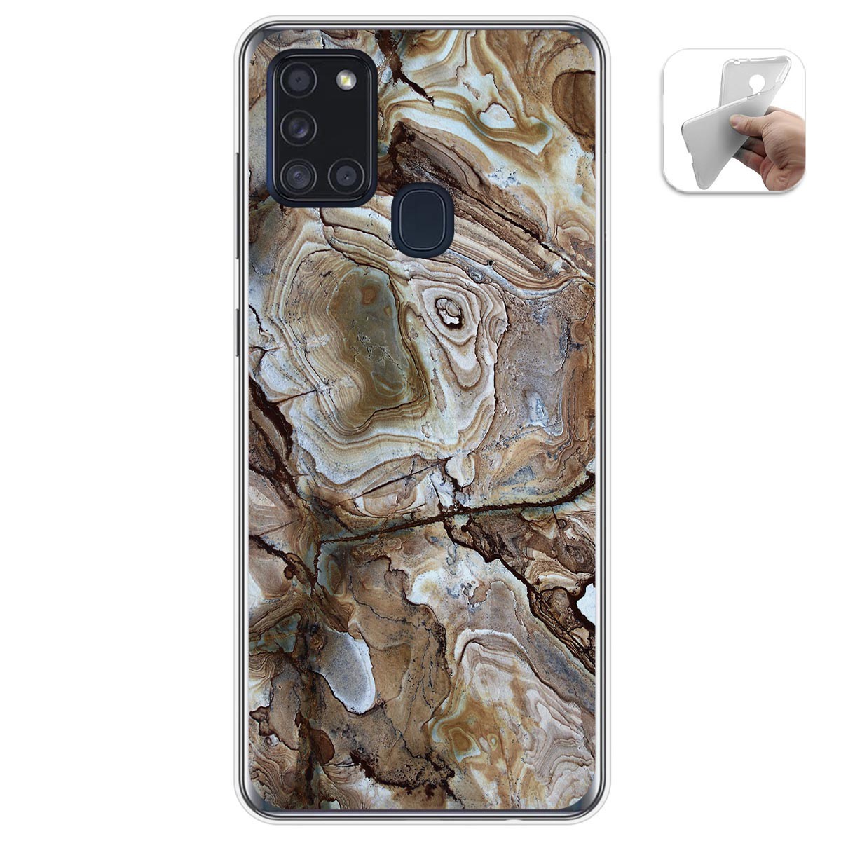 Funda Gel Tpu para Samsung Galaxy A21s diseño Mármol 14 Dibujos
