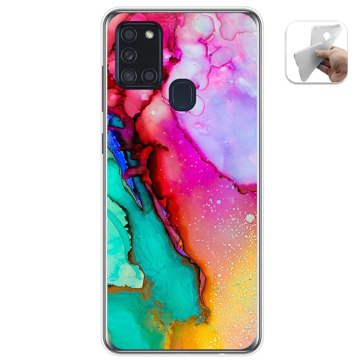 Funda Gel Tpu para Samsung Galaxy A21s diseño Mármol 15 Dibujos
