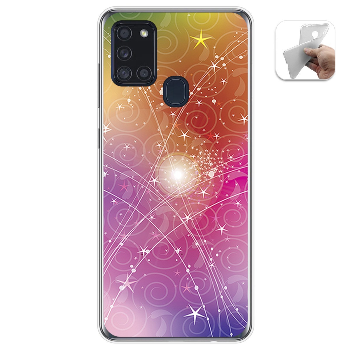 Funda Gel Tpu para Samsung Galaxy A21s diseño Abstracto Dibujos