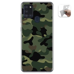 Funda Gel Tpu para Samsung Galaxy A21s diseño Camuflaje Dibujos
