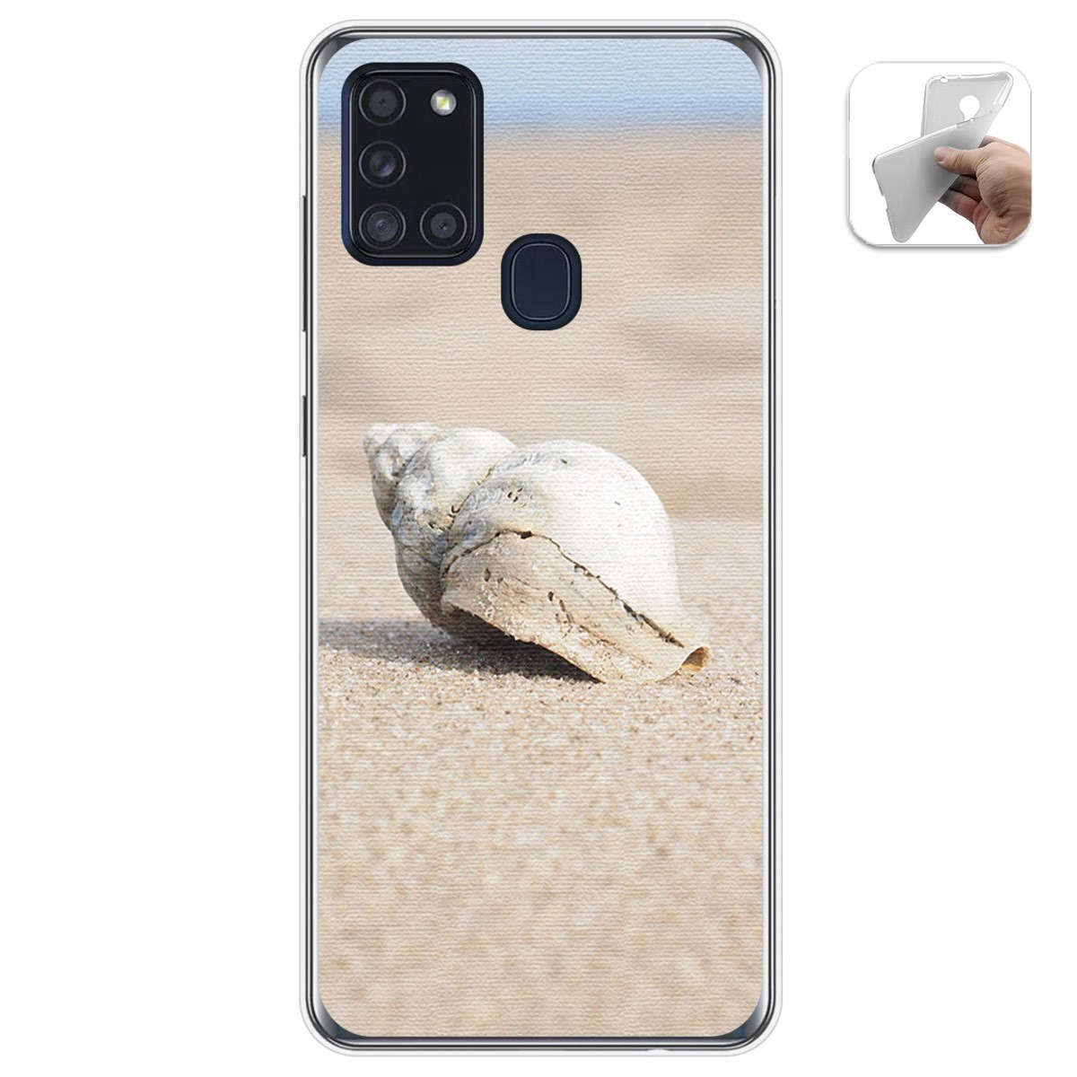Funda Gel Tpu para Samsung Galaxy A21s diseño Concha Dibujos