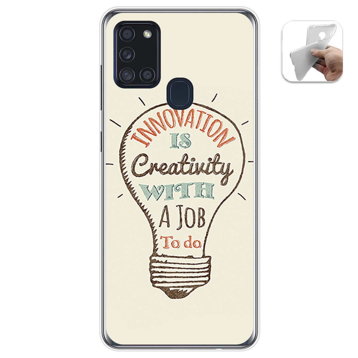 Funda Gel Tpu para Samsung Galaxy A21s diseño Creativity Dibujos