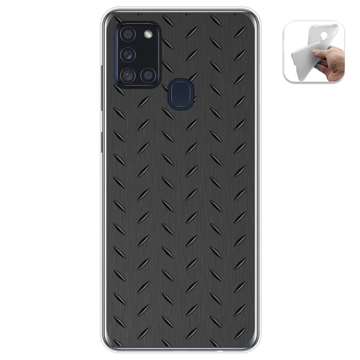Funda Gel Tpu para Samsung Galaxy A21s diseño Metal Dibujos