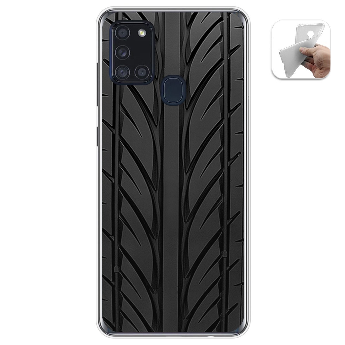 Funda Gel Tpu para Samsung Galaxy A21s diseño Neumatico Dibujos