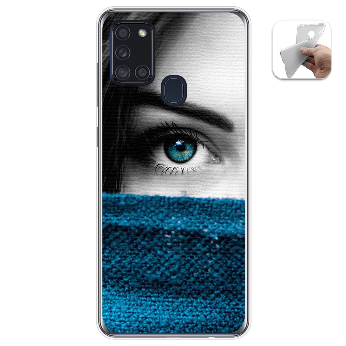 Funda Gel Tpu para Samsung Galaxy A21s diseño Ojo Dibujos