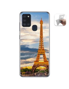 Funda Gel Tpu para Samsung Galaxy A21s diseño Paris Dibujos