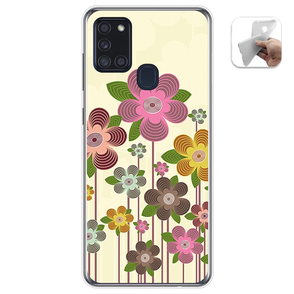 Funda Gel Tpu para Samsung Galaxy A21s diseño Primavera En Flor Dibujos