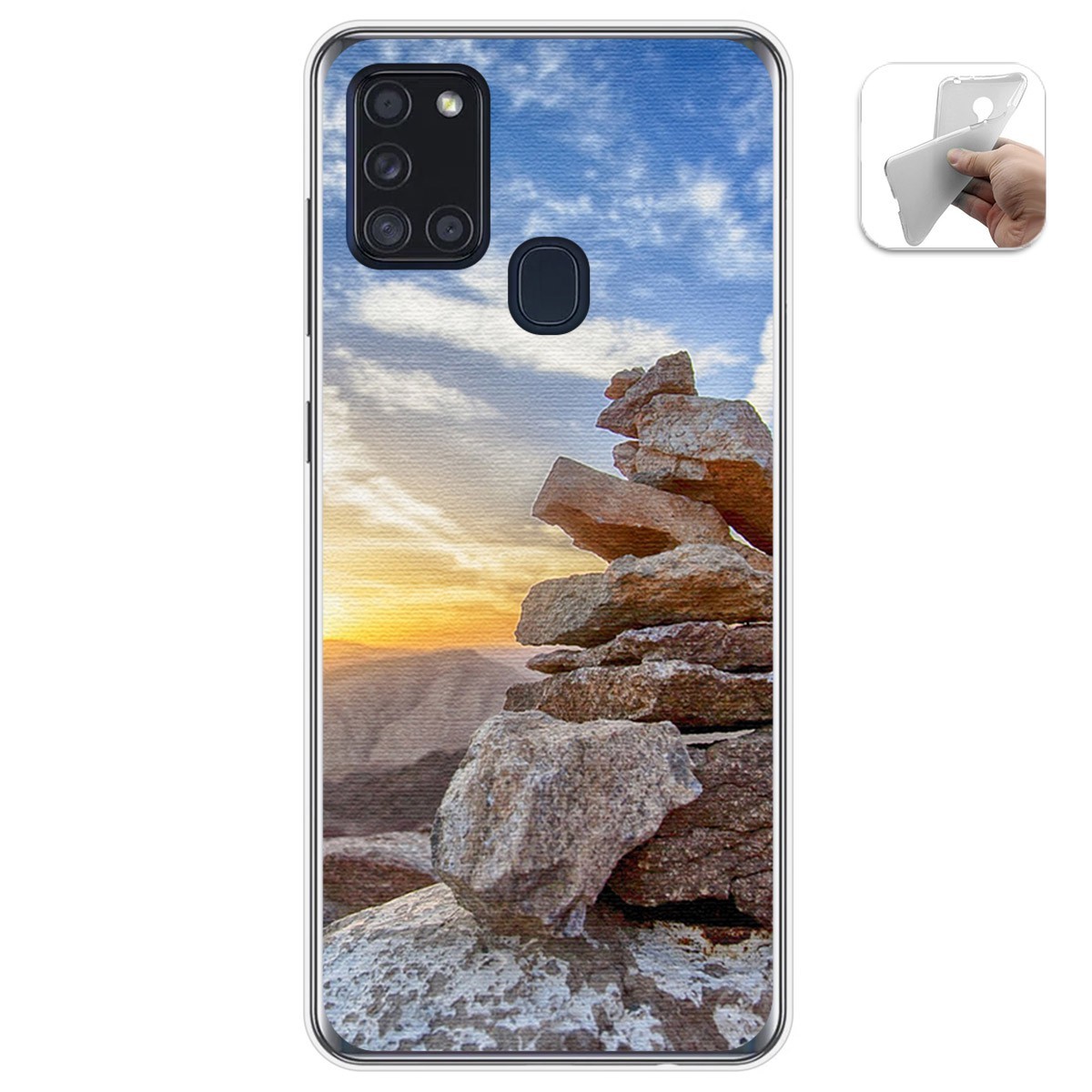Funda Gel Tpu para Samsung Galaxy A21s diseño Sunset Dibujos