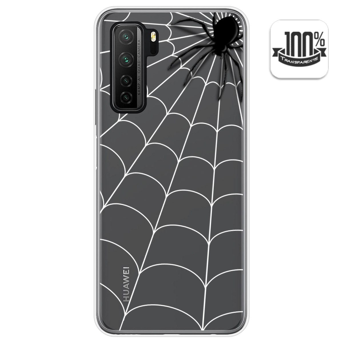 Funda Gel Transparente para  Huawei P40 Lite 5G diseño Araña Dibujos