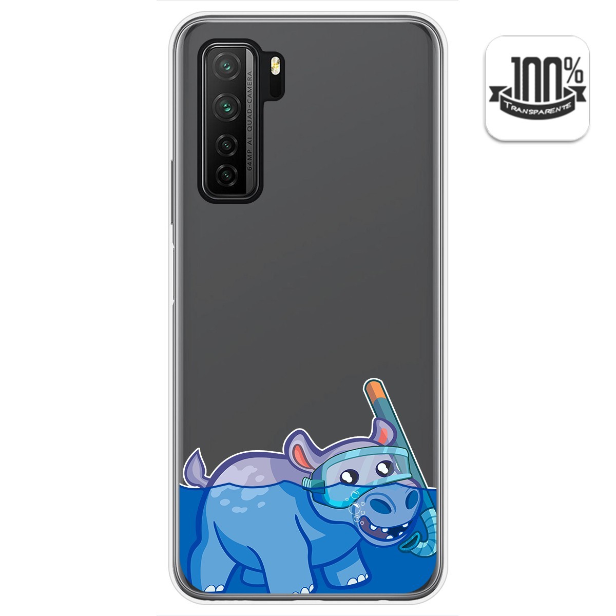 Funda Gel Transparente para  Huawei P40 Lite 5G diseño Hipo Dibujos