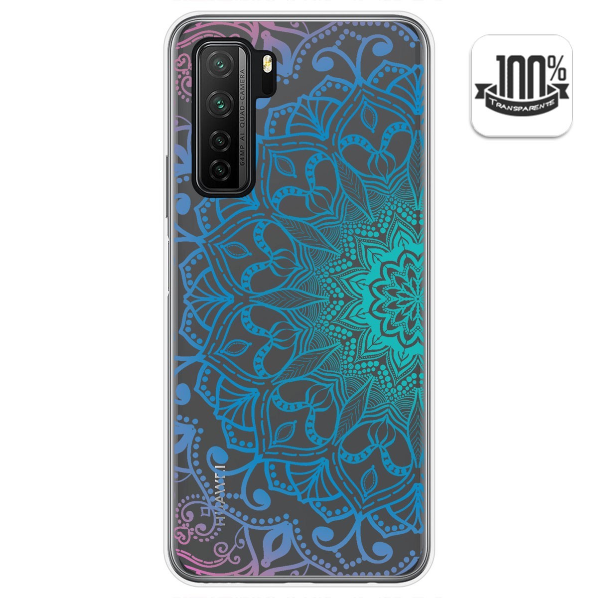 Funda Gel Transparente para  Huawei P40 Lite 5G diseño Mandala Dibujos