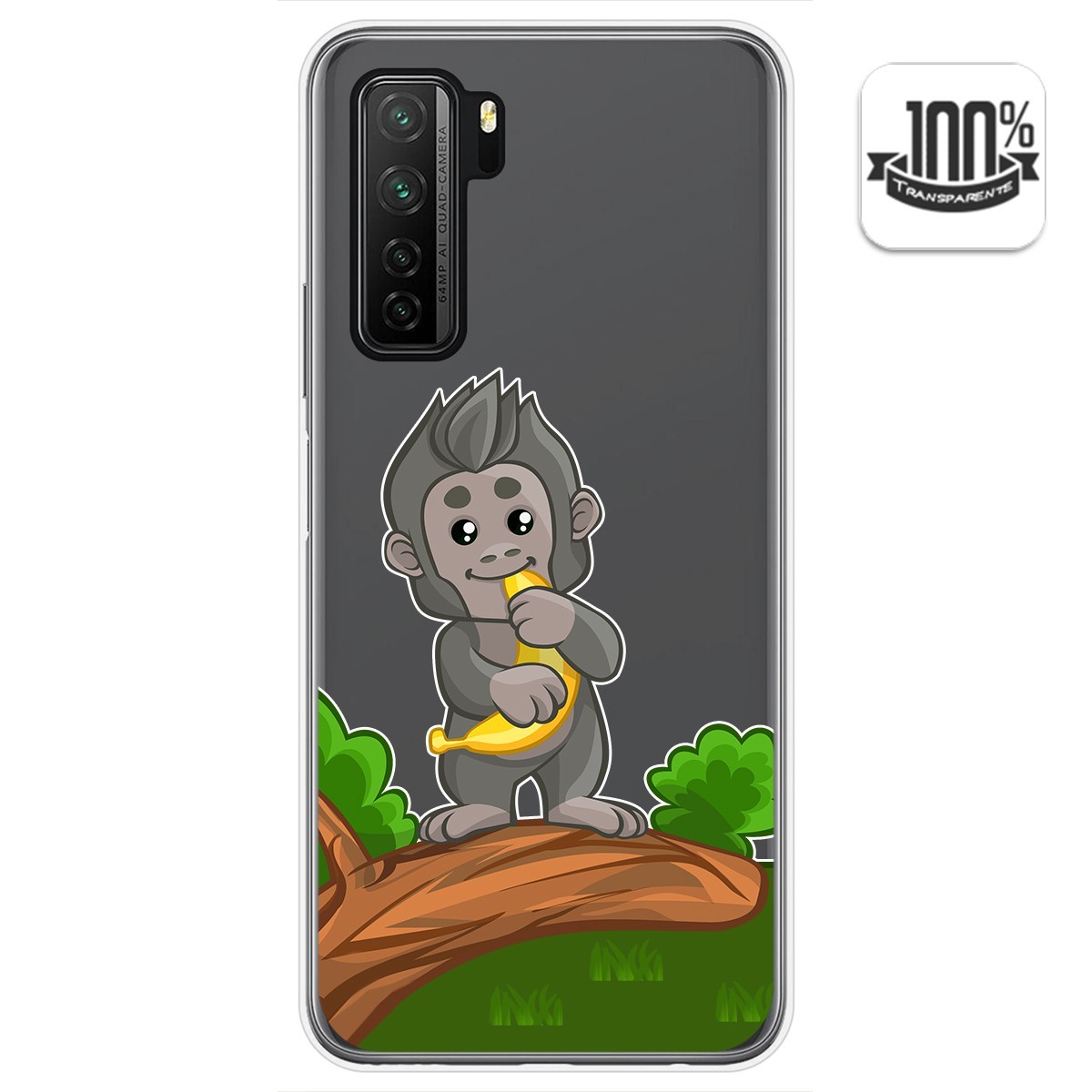 Funda Gel Transparente para  Huawei P40 Lite 5G diseño Mono Dibujos