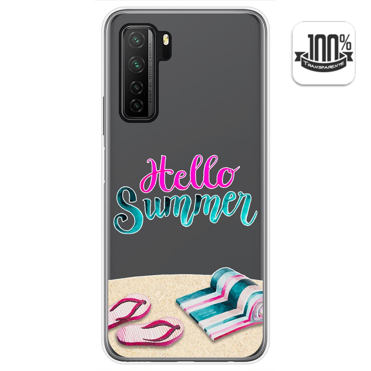 Funda Gel Transparente para  Huawei P40 Lite 5G diseño Summer Dibujos