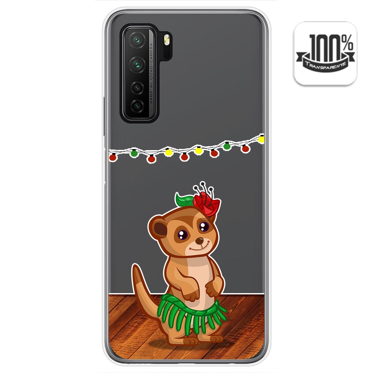Funda Gel Transparente para  Huawei P40 Lite 5G diseño Suricata Dibujos