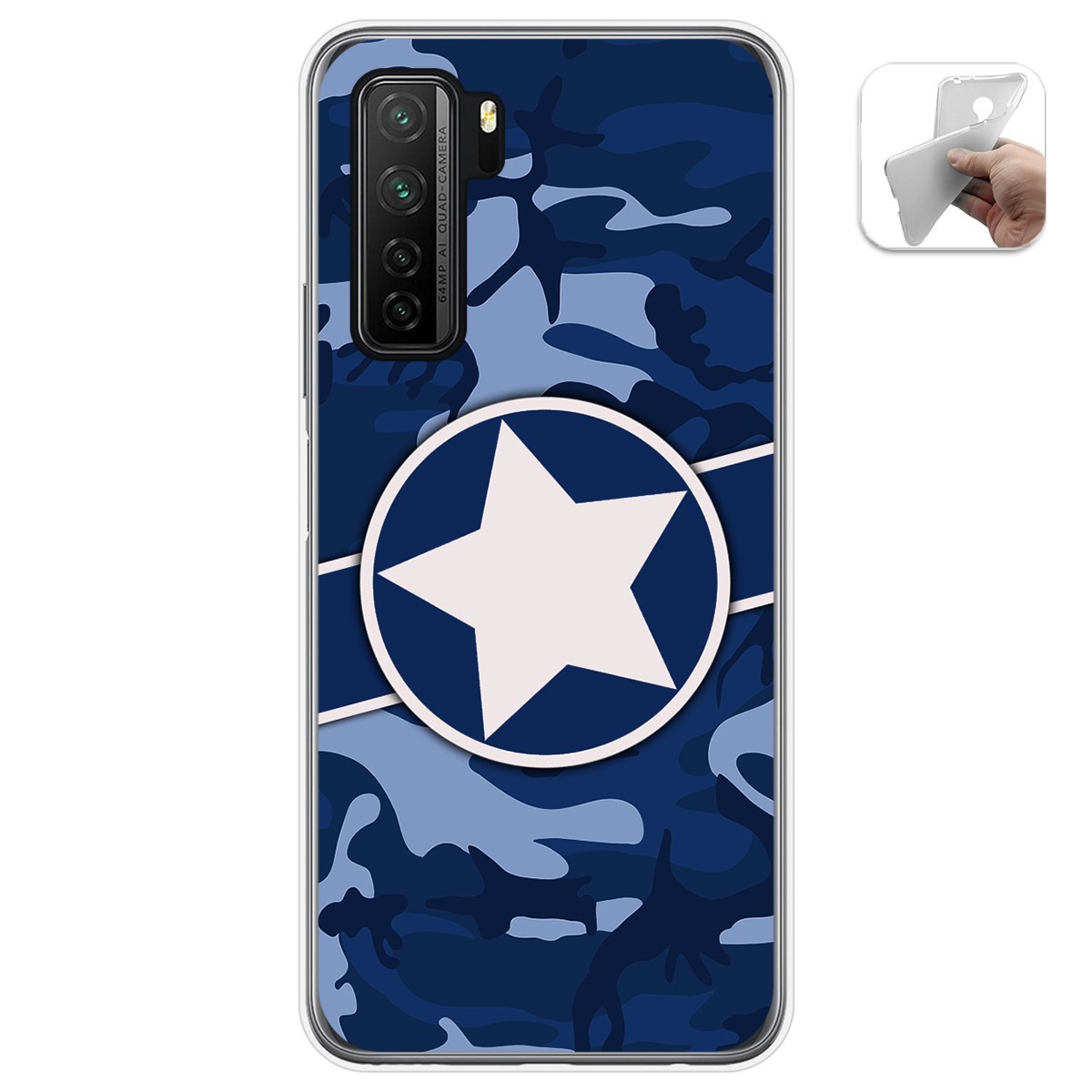 Funda Gel Tpu para  Huawei P40 Lite 5G diseño Camuflaje 03 Dibujos