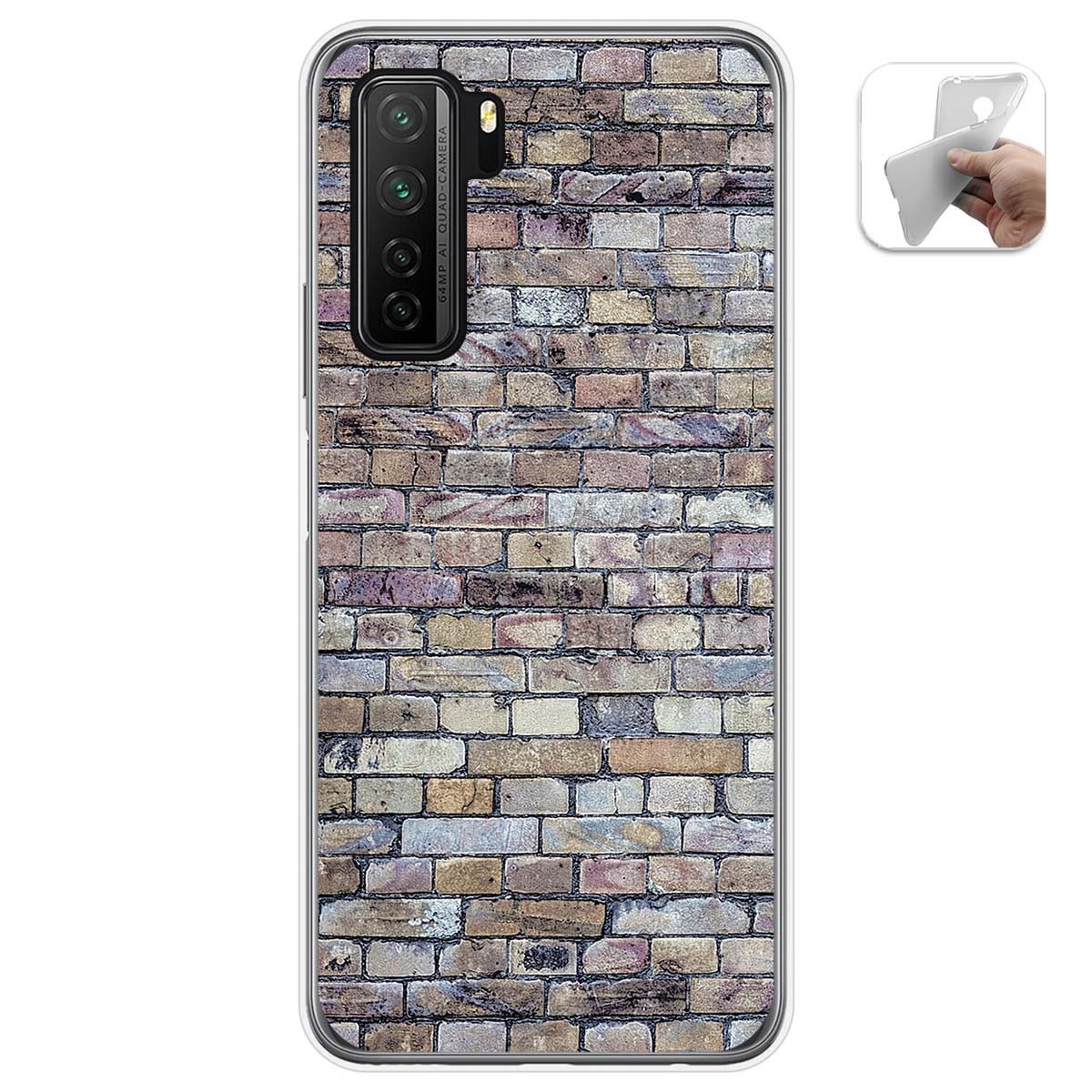 Funda Gel Tpu para  Huawei P40 Lite 5G diseño Ladrillo 02 Dibujos