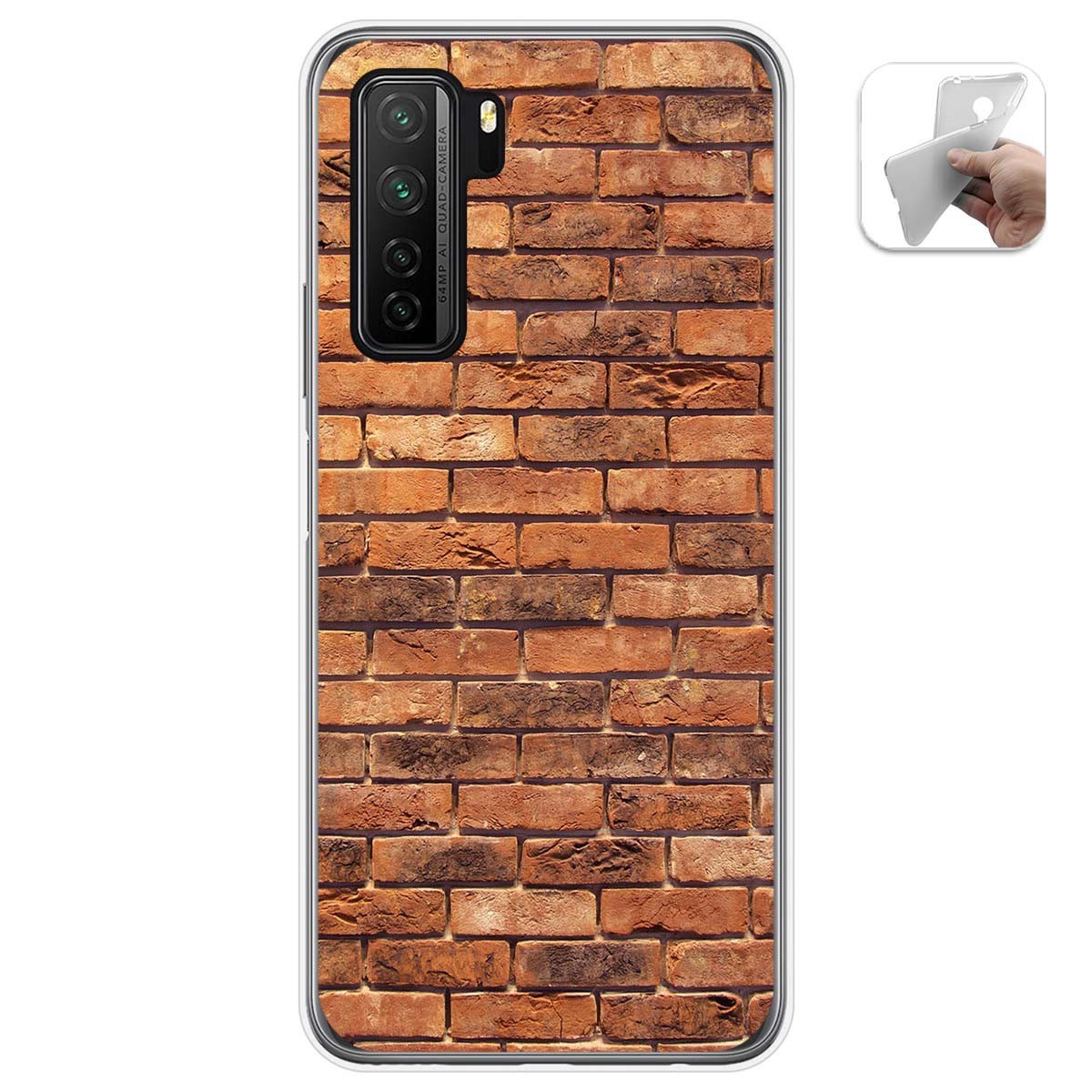 Funda Gel Tpu para  Huawei P40 Lite 5G diseño Ladrillo 04 Dibujos