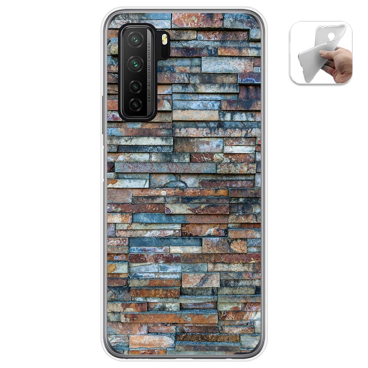Funda Gel Tpu para  Huawei P40 Lite 5G diseño Ladrillo 05 Dibujos