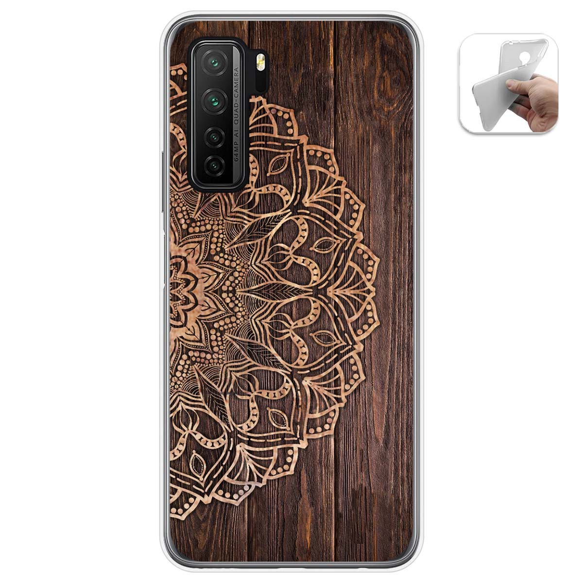 Funda Gel Tpu para  Huawei P40 Lite 5G diseño Madera 06 Dibujos