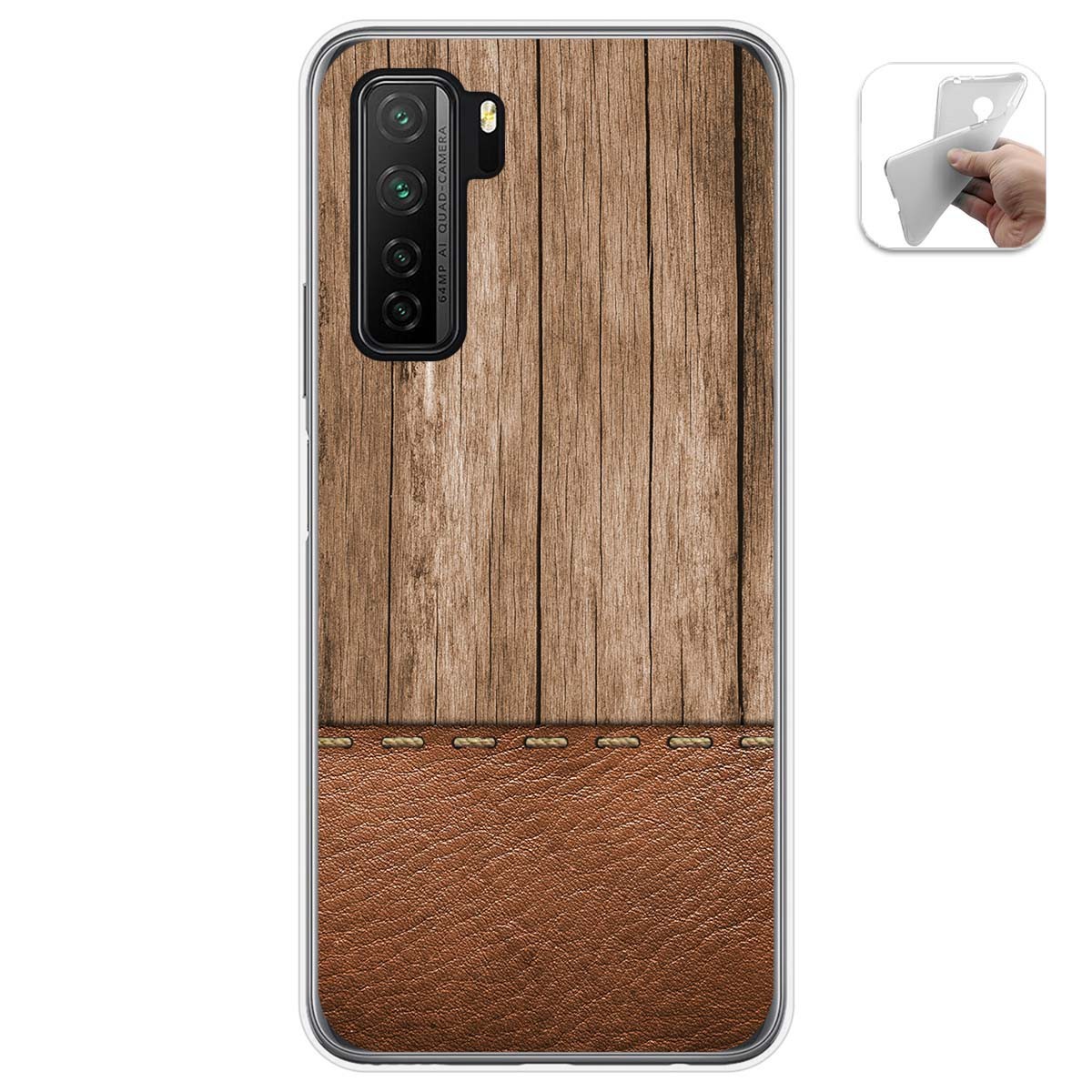 Funda Gel Tpu para  Huawei P40 Lite 5G diseño Madera 09 Dibujos
