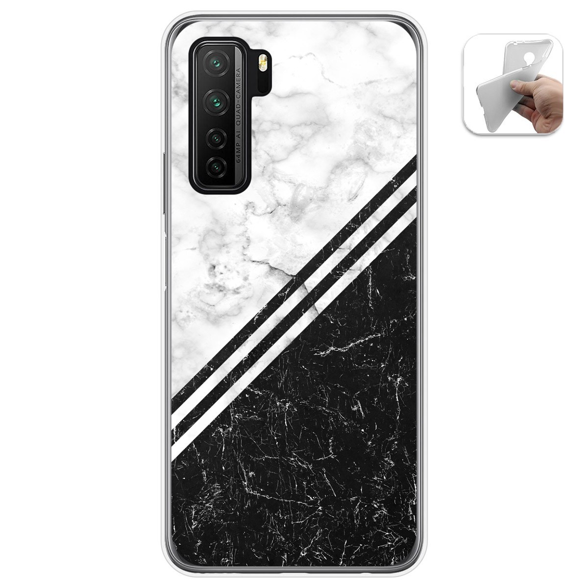 Funda Gel Tpu para  Huawei P40 Lite 5G diseño Mármol 01 Dibujos