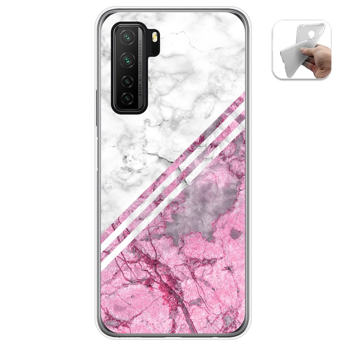 Funda Gel Tpu para  Huawei P40 Lite 5G diseño Mármol 03 Dibujos