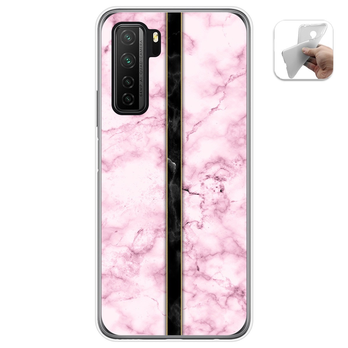 Funda Gel Tpu para  Huawei P40 Lite 5G diseño Mármol 04 Dibujos