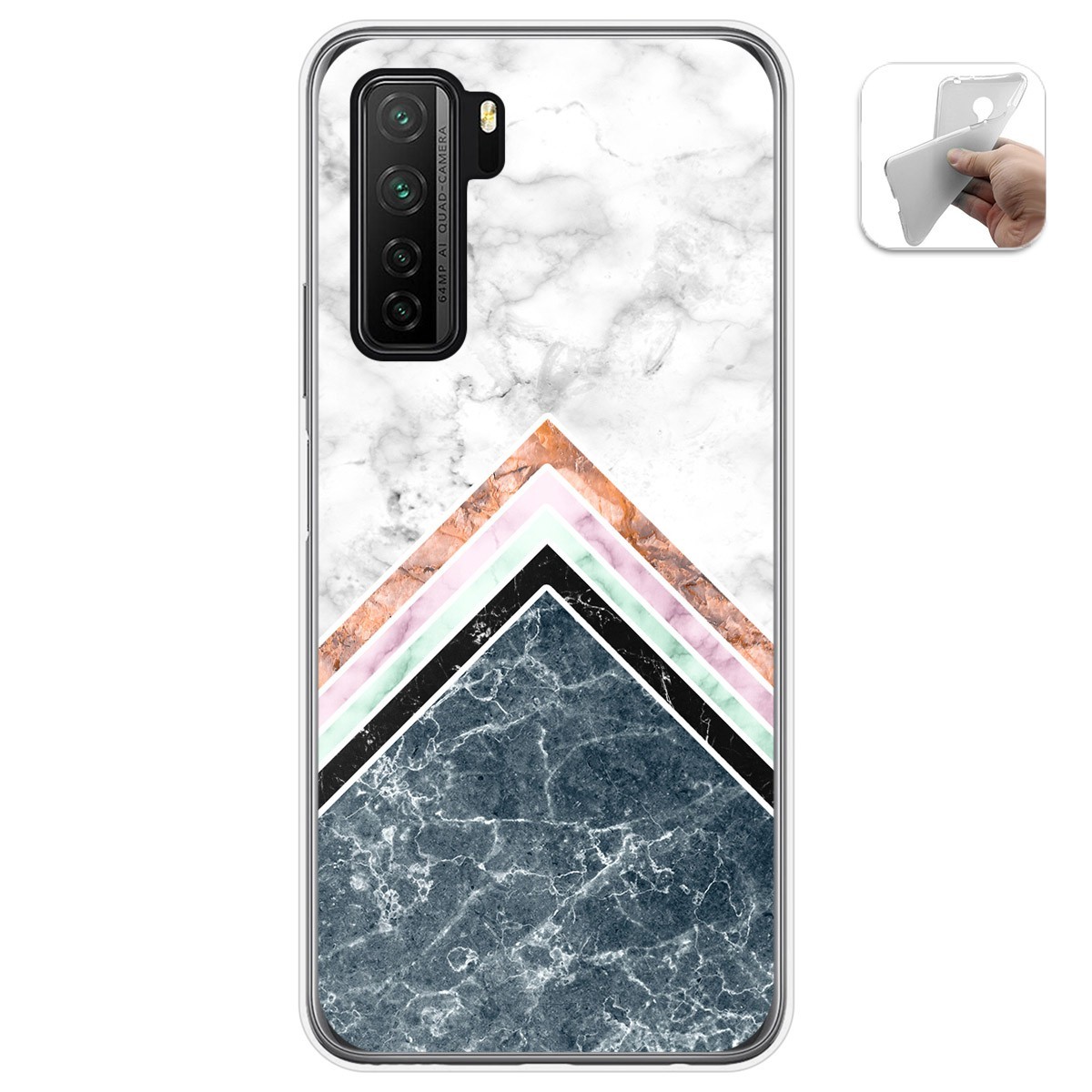 Funda Gel Tpu para  Huawei P40 Lite 5G diseño Mármol 05 Dibujos