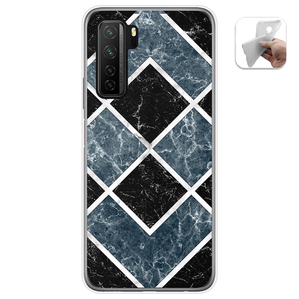 Funda Gel Tpu para  Huawei P40 Lite 5G diseño Mármol 06 Dibujos